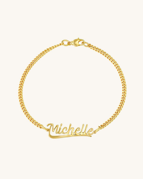 Nameplate anklets hot sale